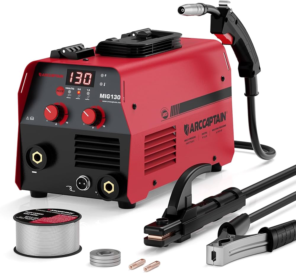 Amazon | ARCCAPTAIN 溶接機 100v 半自動 最大出力130A 1台3役 MIG130